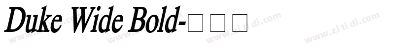 Duke Wide Bold字体转换